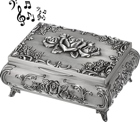 metal ship music box|ELLDOO Vintage Metal Music Box, Wind Up Musical Jewelry Box .